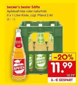 Netto Marken-Discount becker's bester Säfte Angebot