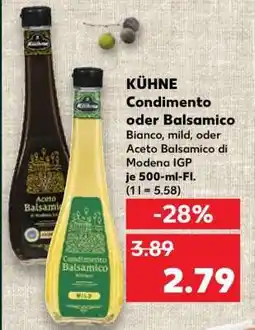Kaufland KÜHNE Condimento oder Balsamico Angebot