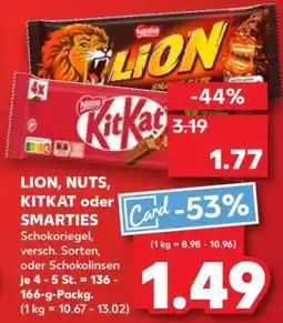 Kaufland LION, NUTS, KITKAT oder SMARTIES Angebot