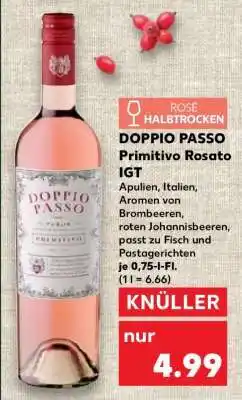 Kaufland DOPPIO PASSO Primitivo Rosato IGT Angebot