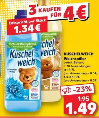 Kaufland KUSCHELWEICH Weichspüler Angebot