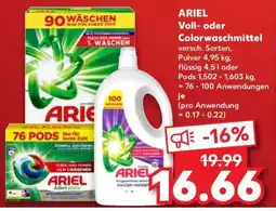 Kaufland ARIEL Voll- oder Colorwaschmittel Angebot