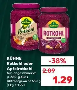 Kaufland KÜHNE Rotkohl oder Apfelrotkohl Angebot