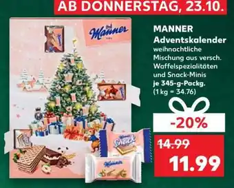 Kaufland MANNER Adventskalender Angebot