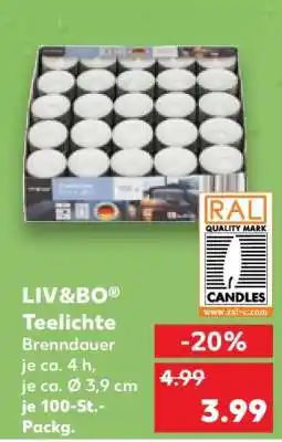 Kaufland LIV&BO Teelichte Angebot