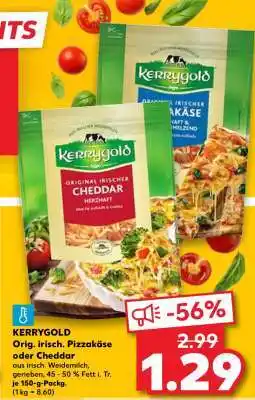 Kaufland KERRYGOLD Orig. irisch. Pizzakäse oder Cheddar Angebot