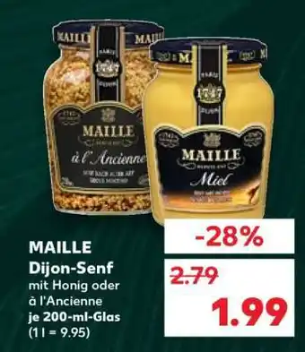 Kaufland MAILLE Dijon-Senf mit Honig oder à l'Ancienne Angebot