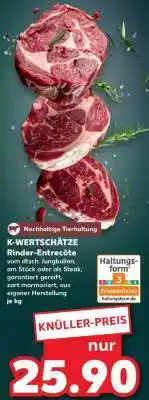 Kaufland K-WERTSCHÄTZE Rinder-Entrecôte Angebot