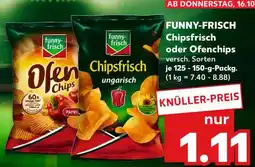 Kaufland FUNNY-FRISCH Chipsfrisch oder Ofenchips Angebot