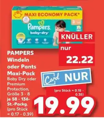 Kaufland PAMPERS Windeln oder Pants Maxi-Pack Angebot
