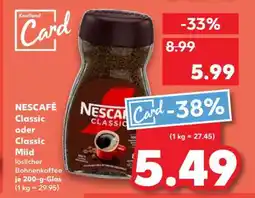 Kaufland NESCAFÉ Classic oder Classic Mild löslicher Bohnenkaffee je 200-g-Glas Angebot