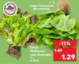 Kaufland Dtsch. Multicolor- oder Kopfsalat Angebot