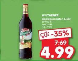 Kaufland WILTHENER Gebirgskräuter-Likör Angebot