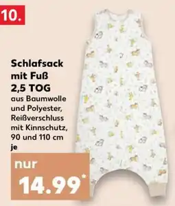 Kaufland Schlafsack mit Fuß 2,5 TOG Angebot