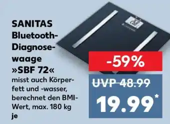 Kaufland SANITAS Bluetooth-Diagnosewaage SBF 72 Angebot