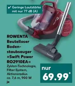 Kaufland ROWENTA Beutelloser Bodenstaubsauger Swift Power RO2910EA Angebot