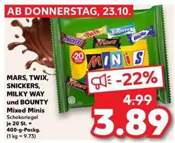 Kaufland MARS, TWIX, SNICKERS, MILKY WAY und BOUNTY Mixed Minis Angebot
