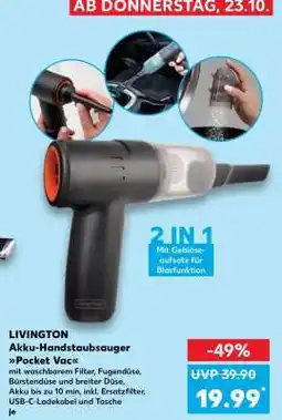 Kaufland LIVINGTON Akku-Handstaubsauger Pocket Vac Angebot
