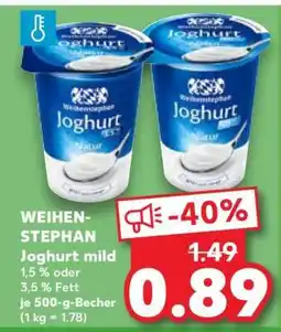 Kaufland WEIHEN- STEPHAN Joghurt mild Angebot