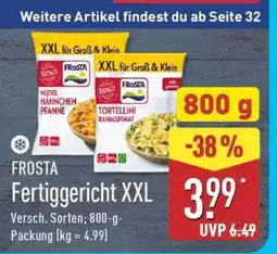 Aldi Nord FROSTA Fertiggericht XXL Angebot