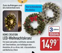 Aldi Nord LED-Weihnachtskranz Angebot