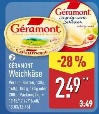 Aldi Nord Géramont Weichkäse Angebot