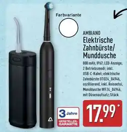 Aldi Nord AMBIANO Elektrische Zahnbürste/Munddusche Angebot