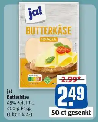 REWE ja! Butterkäse Angebot