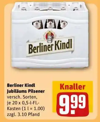 REWE BERLINER KINDL Jubiläums Pilsener Angebot