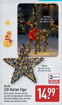 Aldi Nord BELAVI LED-Rattan-Figur Angebot