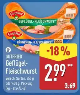 Aldi Nord Gutfried Geflügel Fleischwurst Angebot