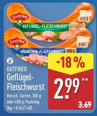 Aldi Nord Gutfried Geflügel Fleischwurst Angebot