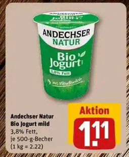 REWE Andechser Natur Bio Jogurt mild Angebot