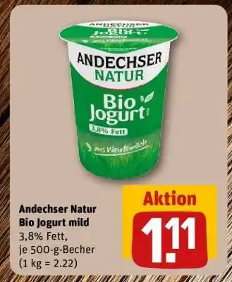 REWE Andechser Natur Bio Jogurt mild Angebot