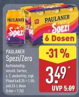 Aldi Nord PAULANER Spezi/Zero Angebot