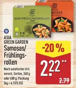 Aldi Nord ASIA GREEN GARDEN Samosas/Frühlingsrollen Angebot