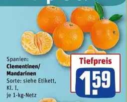 REWE Clementinen/ Mandarinen Angebot