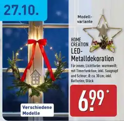 Aldi Nord HOME CREATION LED-Metalldekoration Angebot