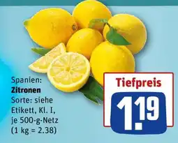 REWE Zitronen Angebot