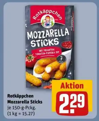 REWE Rotkäppchen Mozzarella Sticks Angebot
