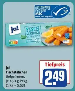 REWE ja! Fischstäbchen Angebot