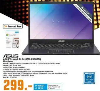 Saturn Asus Vivobook 14 E410ma-ek368ts Notebook Angebot