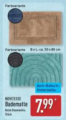 Aldi Nord NOVITESSE Badematte Angebot