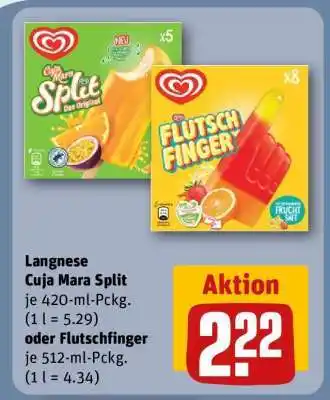 REWE Langnese Cuja Mara Split oder Flutschfinger Angebot