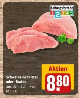 REWE Schweine-Schnitzel oder -Braten Angebot
