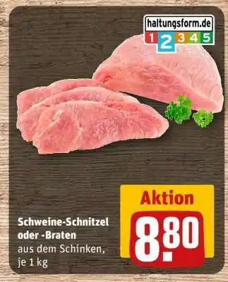 REWE Schweine-Schnitzel oder -Braten Angebot