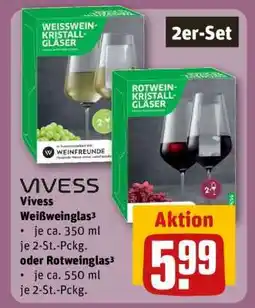 REWE Vivess Weißweinglas³ oder Rotweinglas³ Angebot