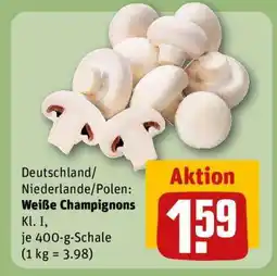 REWE Weiße Champignons Angebot
