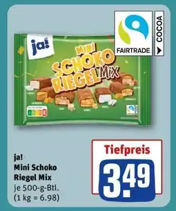REWE ja! Mini Schoko Riegel Mix Angebot