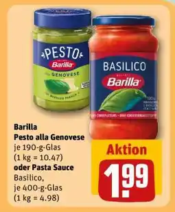 REWE Barilla Pesto alla Genovese oder Pasta Sauce Basilico Angebot